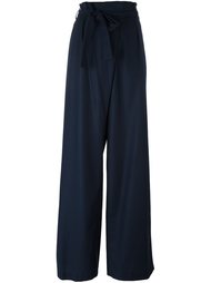 брюки палаццо с поясом MSGM
