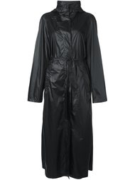 длинное пальто с капюшоном и поясом Ann Demeulemeester
