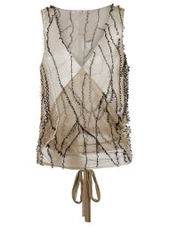 wrap mesh waistcoat Isabela Capeto