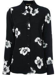 рубашка с цветочным принтом   Saint Laurent