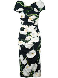 платье с цветочным принтом   Dolce &amp; Gabbana