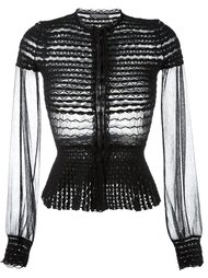 блузка с прозрачными рукавами Alexander McQueen