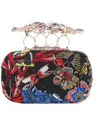 'Knuckle' beaded Wonderland short clutch Alexander McQueen
