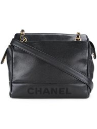 stitched logo shoulder bag Chanel Vintage