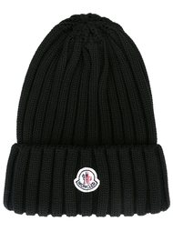 ribbed beanie hat Moncler