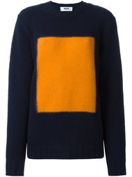 свитер с контрастным принтом  MSGM