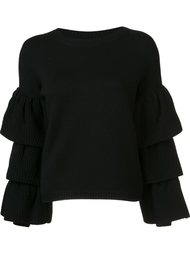 tiered sleeve sweater Co