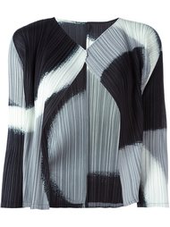 abstract pattern cardigan Pleats Please By Issey Miyake