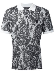 paisley and lace print polo shirt Alexander McQueen
