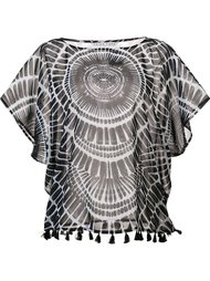 полупрозрачная блузка с рисунком Trina Turk