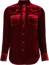 бархатная рубашка  Saint Laurent