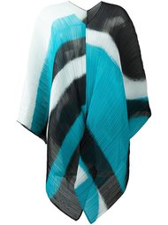 ribbed printed poncho Pleats Please By Issey Miyake