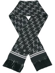 шарф с бахромой и принтом подков  Dolce &amp; Gabbana