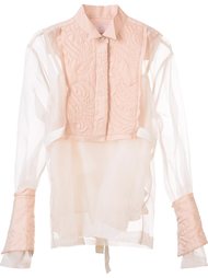 embroidered yoke blouse Sacai