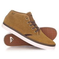 Кеды кроссовки утепленные Quiksilver Shorebrksuedmid Brown/White
