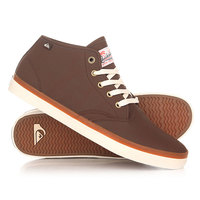 Кеды кроссовки высокие Quiksilver Shorebrekdelmid Brown