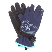 Перчатки сноубордические женские Roxy Popi Gloves Blue Print
