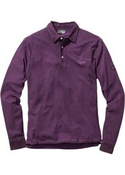 Футболка Regular Fit с воротником-поло и длинным рукавом (сине-зеленый) Bonprix