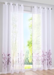 Гардина Эсра (1 шт.), люверсы (белый/синий) Bonprix