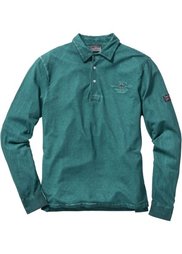 Футболка Regular Fit с воротником-поло и длинным рукавом (виноградный) Bonprix