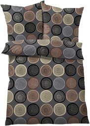 Постельное белье Круги, линон (синий) Bonprix