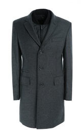 Пальто из смеси шерсти и кашемира с подстежкой HUGO BOSS Black Label
