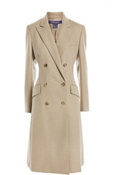 Двубортное приталенное пальто с карманами Ralph Lauren
