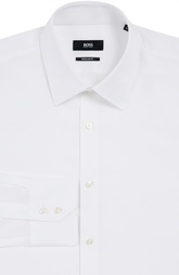 Хлопковая сорочка с воротником кент HUGO BOSS Black Label