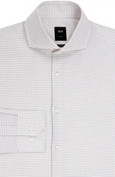 Хлопковая сорочка с воротником акула HUGO BOSS Black Label