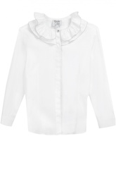 Хлопковая блуза с оборками Aletta