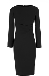 Облегающее платье с вырезом-лодочка и драпировкой Armani Collezioni