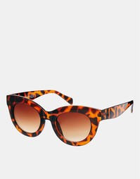 Массивные солнцезащитные очки кошачий глаз ASOS - Черепаховый