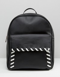 Рюкзак с декоративной строчкой ASOS - Черный