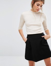 Вязаный джемпер в рубчик Fashion Union - Кэмел