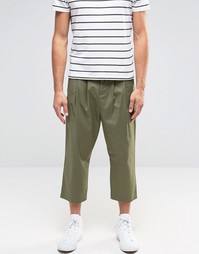 Укороченные брюки слим цвета хаки ASOS - Хаки