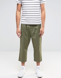 Укороченные брюки слим цвета хаки ASOS - Хаки