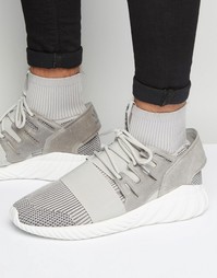 Серые кроссовки adidas Originals Tubular Doom Primeknit S80102 - Серый