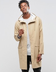 Бежевая куртка-дождевик с капюшоном Weekday Sune - Бежевый