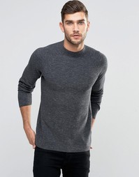 Премиум-джемпер из трикотажа в рубчик с высоким воротом Jack &amp; Jones