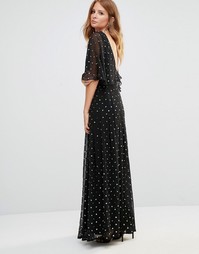 Халат с золотистой отделкой Millie Mackintosh - Золотой