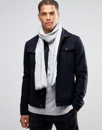 Хлопковый шарф с логотипом Calvin Klein CK City - Серый