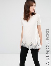 Удлиненная футболка для беременных ASOS Maternity - Blush