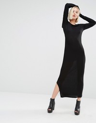 Платье с каскадной драпировкой сзади Cheap Monday - Черный