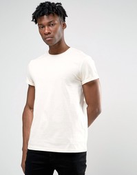 Футболка с отворотами ASOS - White cap grey