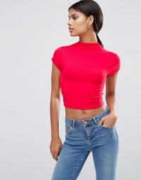Укороченный топ с короткими рукавами ASOS The Ultimate Super - Красный