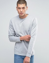 Фактурный свитшот в рубчик с круглым вырезом Jack and Jones