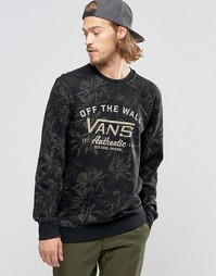 Черный свитшот с круглым вырезом и принтом Vans Montez VA2YNQKEX