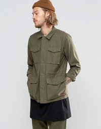Зеленая саржевая куртка‑рубашка Vans Exeter VA2YOOKCZ - Зеленый