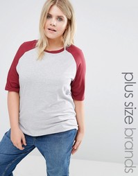 Alice &amp; You Raglan Sleeve Jersey T Shirt - Burgundy