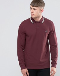 Футболка-поло с длинными рукавами Fred Perry - Mahogany